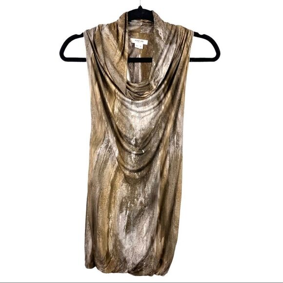 Helmut Lang Abstract Print Modal Cowl Neck Racerback Tank Top Size S - Picture 6 of 9